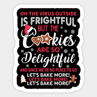 Ugly Christmas Sweater For Cooking Addicts Sticker